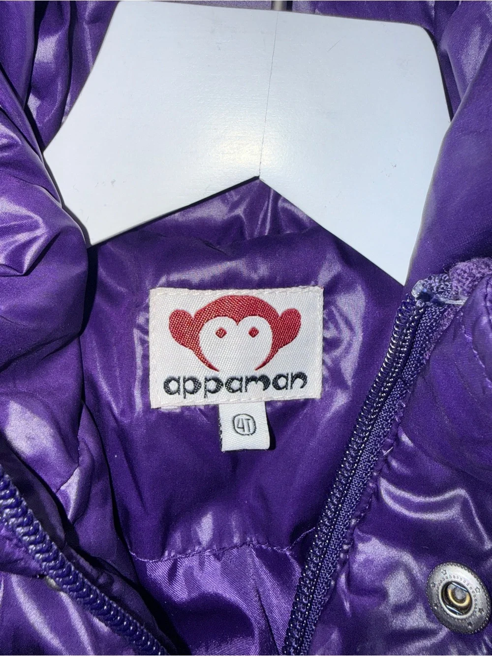 Appaman Kids Purple Down Filled Hooded Puffy Coat - 4